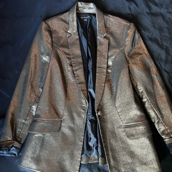 Bronze Gold Shimmer Blazer - Picture 2 of 9